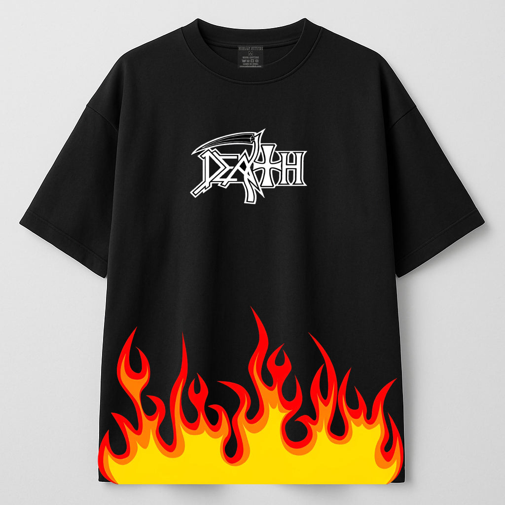 π₯ Death Flame Graphic Tee β Unisex Oversized T-Shirt