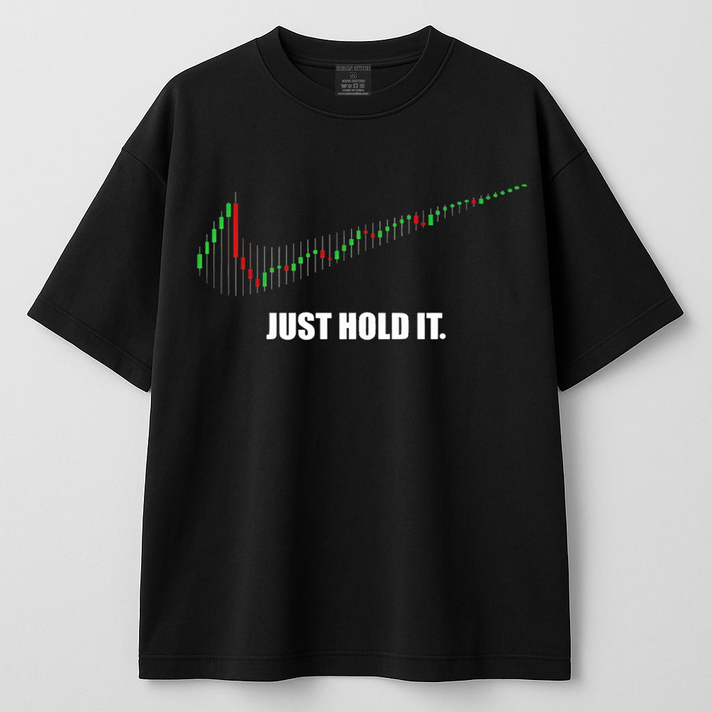 π Crypto Hustler Tee β βJUST HOLD IT.