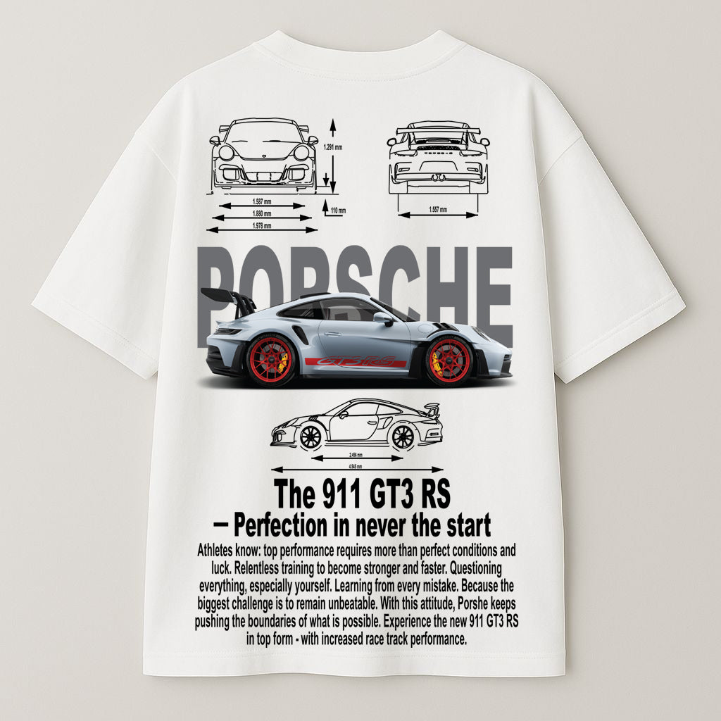 Porsche 911 GT3 RS Graphic Oversized T-Shirt – Premium Car Enthusiast Tee