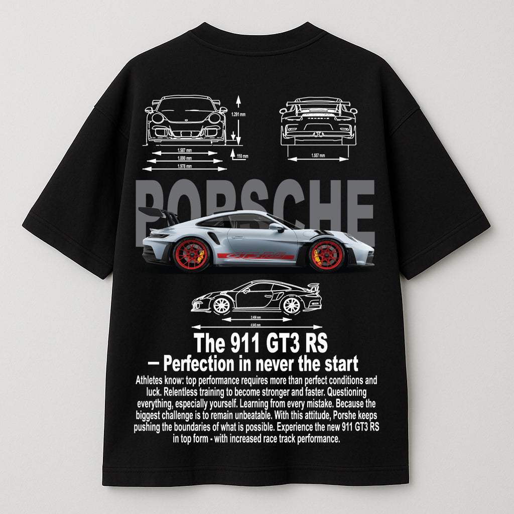 Porsche 911 GT3 RS Graphic Oversized T-Shirt – Premium Car Enthusiast Tee