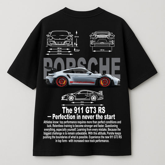 Porsche 911 GT3 RS Graphic Oversized T-Shirt – Premium Car Enthusiast Tee