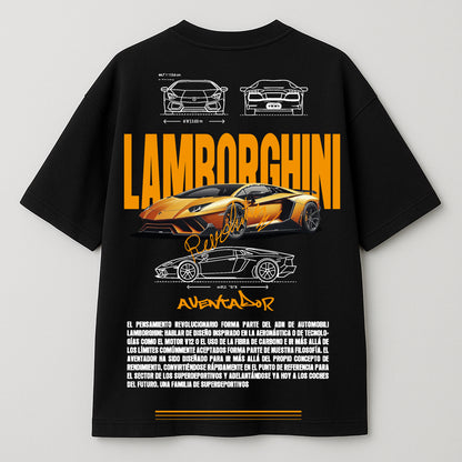 Lamborghini Aventador Graphic Oversized T-Shirt – "The King of Hell" Edition