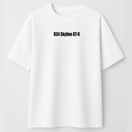 Nissan Skyline R34 GT-R Graphic Oversized T-Shirt – "Ten Second Car" Edition