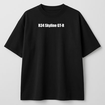 Nissan Skyline R34 GT-R Graphic Oversized T-Shirt – "Ten Second Car" Edition