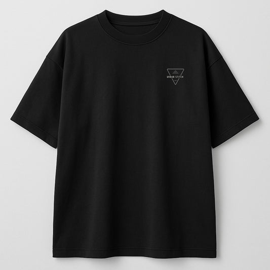 "FOCUS" Streetwear Graphic Tee – David Sculpture Back Print | Black Oversized T-Shirt